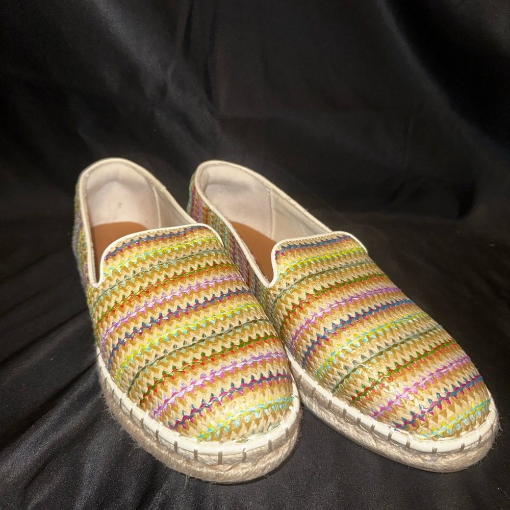 S1045 Colorful Woven Espadrilles‎ Size 9
